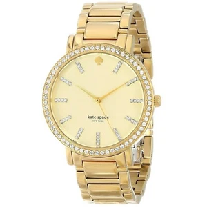 KATE SPADE Womens 1YRU0358 Gramercy Grand Pave Bezel Gold 38mm Watch 130855 - Picture 1 of 4