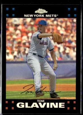 TOM GLAVINE 2007 TOPPS CHROME REFRACTOR  !! 🔥🔥 METS / BRAVES - HOF - Image 1 of 2