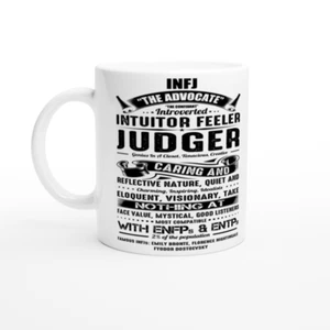 INFJ - White MUG Meyer Briggs Personality Type Test MBTI INTROVERT Gift Present - Picture 1 of 10
