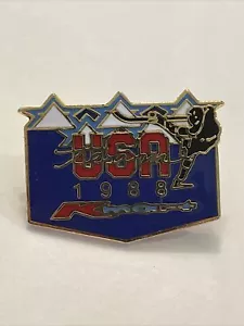 1988 Team USA Kmart Sponsor Olympic Games Pin Calgary 88 ๐จ๐ฆ Seoul ๐ฐ๐ท - Picture 1 of 4