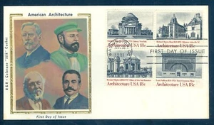 US 1928-1931 FDC American Architecture, Block/4, 1981 Colorano Silk Cachet - Picture 1 of 1