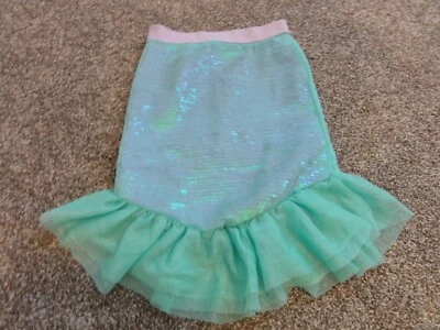 GIRLS DISNEY LITTLE MERMAID GREEN & PURPLE SPARKLY MERMAID TAIL ONLY COSTUME SZ2 - Image 1 of 4