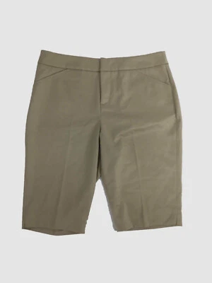$239 Neiman Marcus Women's Beige Casual Flat Front Bermuda Casual Shorts Size 8 - Image 1 of 2