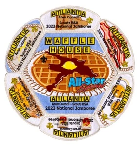 BSA ATLANTA AREA COUNCIL OA 129 2023 JAMBOREE 7-PATCH JSP CSP SET WAFFLE HOUSE!! - Picture 1 of 2