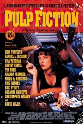 POSTER REVOLUTION Pulp Fiction - Movie Poster (Regular - Mia Wallace On Bed) (Size: 24" X 36")