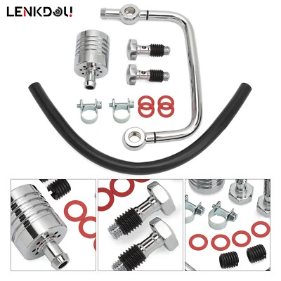 Crankcase Breather Set For Harley Big Twin Electra Road Glide Softail '93-'17 - Image 1 of 4