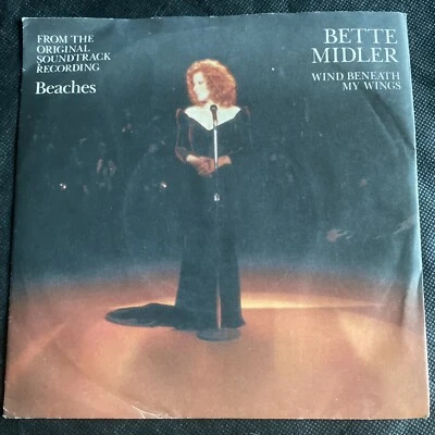 Bette Milder 7” Wind Beneath My Wings From Beaches. A8972. 1989 - Image 1 of 4