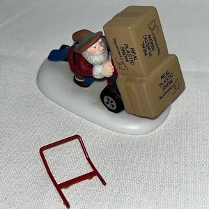 Dept 56 North Pole Series Santa Delivering Real Plastic Snow Christmas Village - Picture 1 of 21