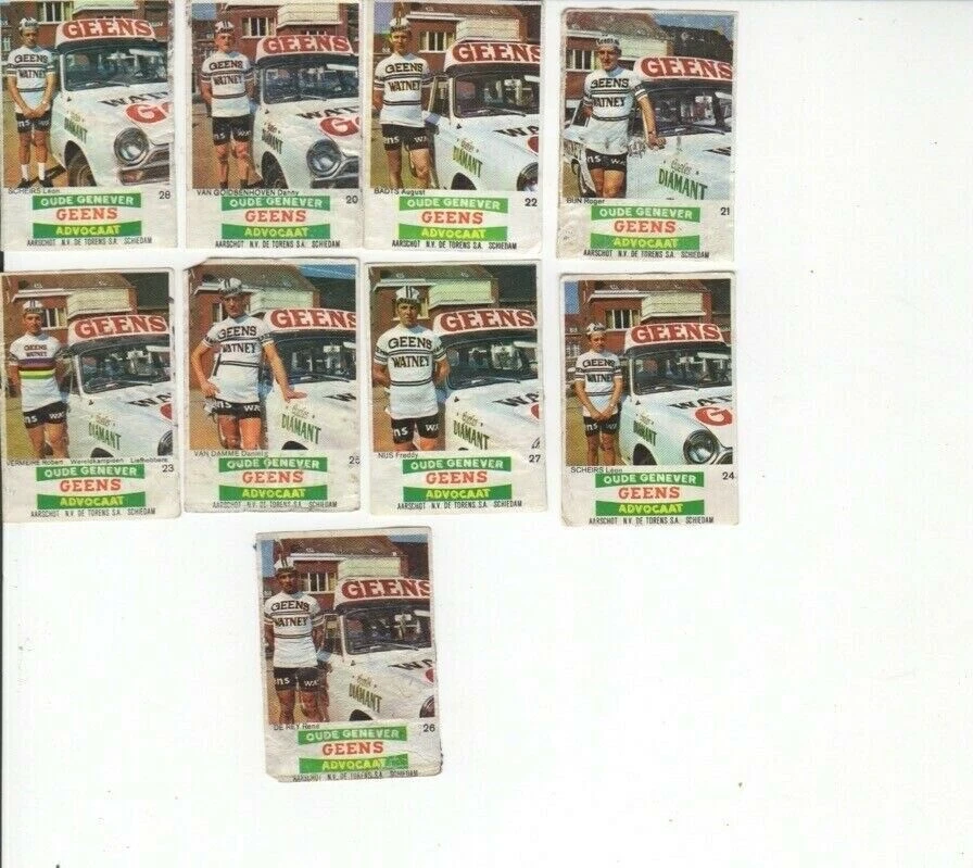 Matchbox Labels - Cyclists Set of 9 - Image 1 of 1