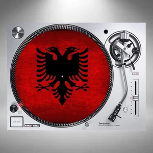 Albania Slipmats 12" Turntable Flag Pair or Single Posted In Cardboard - Picture 1 of 5