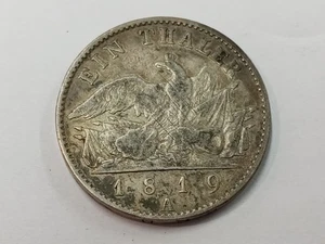 1819 A German States Prussia Thaler 75% Silver - Picture 1 of 3