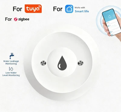 Wireless Water Leak Detector Compatible with for ZigBee Smart Home Systems - Image 1 of 4
