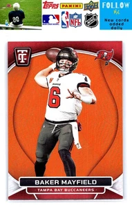 2024 Panini Totally Certified #87 Baker Mayfield Mirror Platinum Orange #/99 - Picture 1 of 2