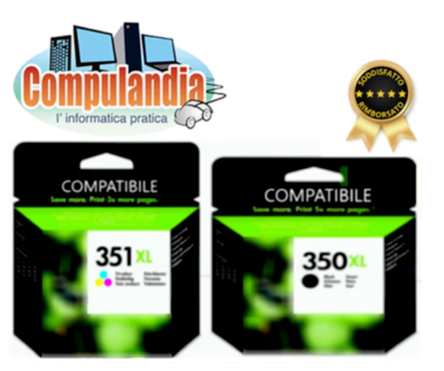 Compatibile HP 350 + 351 - Kit 2 Cartucce - Immagine 1 di 1