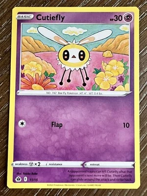 2022 Pokémon Cutiefly Basic 11/15 Card HP30  - Image 1 of 2