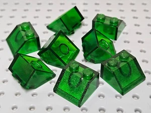 Lego pendiente 45° 2x2 [3039] verde trans x8 - Imagen 1 de 8