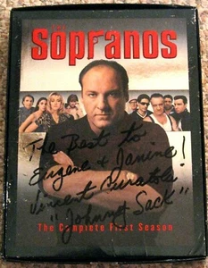 SOPRANOS: COMPLETE 1ST SEASON DVD Box Set Johnny Sack Autograph FREE SHIPPING - Picture 1 of 2