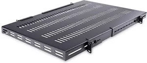 StarTech.com 1U 4-Post Adjustable Vented Server Rack Mount Shelf - 330lbs(150 kg - Picture 1 of 8