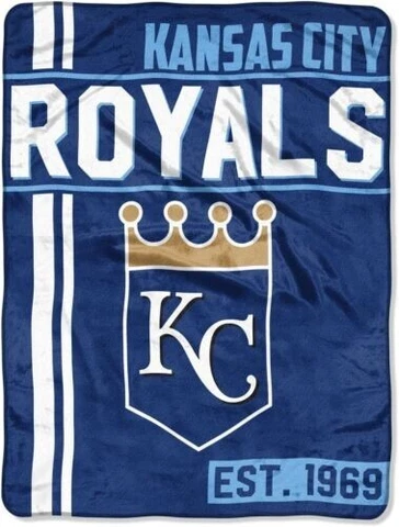 NEW Original MLB Kansas City Royals Super Plush Large Throw Blanket - 46" X 60" Cover