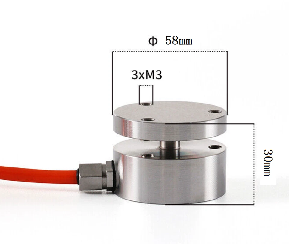 50KG-10T  Load Cell Pressure Micro Type Scale Weigh Force Sensors Capacity Φ58mm - Image 1 of 4