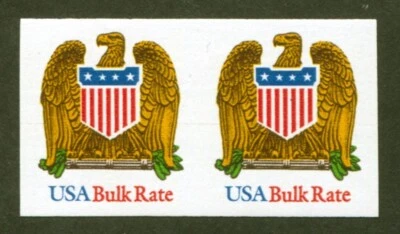 U.S. Sc# 2603a, 1993 Eagle & Shield Imperforate Coil Pair, VF/XF MNH, SCV: $20 - Image 1 of 2