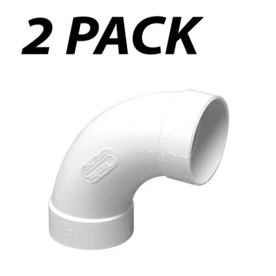 FITS FOR CANPLAS HAYDEN Fits For Central PVC 90 degree long sweep elbow - Used for rough-in (qty 2)