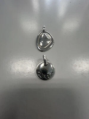 Silpada Retired 925 Sterling Silver LOT OF 2 Pendants hammered and dbl disk 19.9 - Image 1 of 4