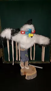 MUÑECA KACHINA ""Bailarina del Águila"" nativa americana hecha a mano toda madera - Imagen 1 de 8