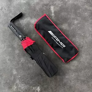 NUEVO paraguas almacenable de viaje regalo concesionario Mercedes Benz AMG fabricante de equipos originales con funda - Imagen 1 de 6