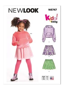 New Look Sewing Pattern N6747 Children’s Hoodie and Skirts - Picture 1 of 3