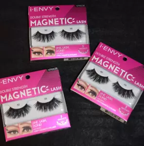 ~ Neu i-ENVY Doppelte Stärke Magnetstreifen Wimpern KPML08 Schwarz... Neu mit Karton x 3 ~ - Bild 1 von 5