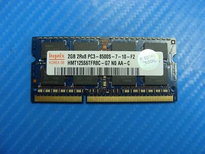 MacBook A1278 Hynix 2GB PC3-8500S 2Rx8 SO-DIMM Memory RAM HMT125S6TFR8C-G7 - Image 1 of 2