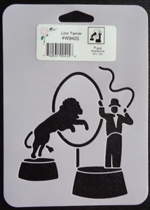 Stencil Paint Crafts W9425 Lion Tamer Circus Zoo StenSource journal craft cards - Picture 1 of 1