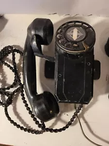 Vintage Automatic Electric wall Mount Rotary Telephone & Ringer Bell Untested - Picture 1 of 4