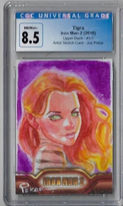 2010 Marvel Avengers Iron Man 2: 1/1 Tigra Sketch Card Joe Pekar CGC 8.5 - Picture 1 of 2