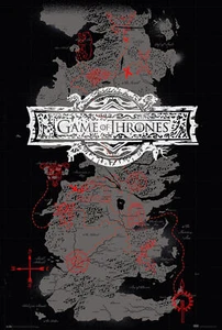 Poster Game of Thrones Seven Kingdoms Karte Maxi Plakat Wandposter 61x91,5 cm - Bild 1 von 1