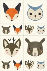 Moda Woodland Wonder by Gingiber 48399 11 Cloud 24" Animal Head Panel COTTON - Picture 1 of 1