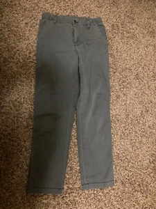 Old Navy OG Chino Hose Gr. 0 grau Zip Fly Gummibund Easy Chino Panther - Bild 1 von 3