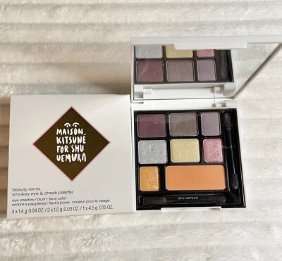 Maison Kitsuné for Shu uemura beauty remix smokey eye & cheek palette plum - Image 1 of 4