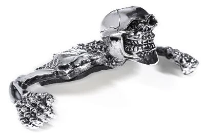 Totenkopf Skull Skelett Ornament f Scheinwerfer Harley Suzuki Honda Kawasaki BMW - Bild 1 von 4