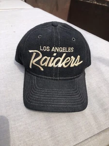 De colección Los Angeles Raiders Deportes Especialidades Snapback Sombrero NFL Script Lana - Imagen 1 de 10