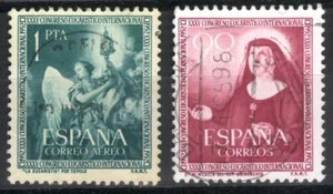 ESPAÑA - AÑO 1952 - EDIFIL 1116/17 - CONGRESO EUCARÍSTICO - USADOS - Imagen 1 de 2