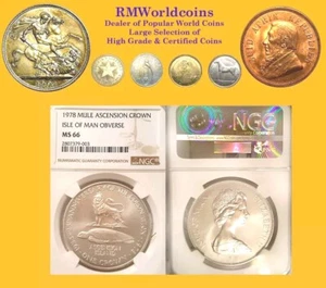 Ascension Island,1978 Rare Error Mule Crown,  Superb NGC 66, Mintage 367 Minted. - Picture 1 of 3