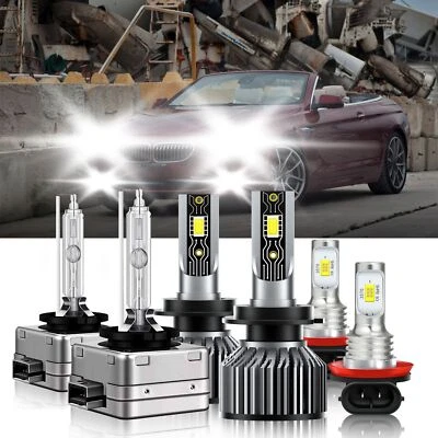 Para BMW 650Ci 2008-2011 Bombilla Faro LED HID Luz Alta Baja + Luz Antiniebla 6500K Foto 1 de 4