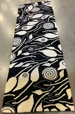 Alfombra NEGRO/MARFIL 2'-6" X 8' defecto, precio reducido 1172671037 SOH217B-28 Foto 1 de 4