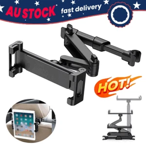 Extendable Car Back Seat Headrest Long Mount Universal Holder iPad Tablet Rotate - Picture 1 of 13