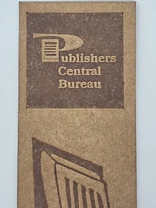 Marcador de cuero grabado central de editores de los años 60 tarjeta comercial publicitaria C352 - Imagen 1 de 5