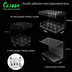 Soporte organizador de acrílico dental para aplicar a la caja de colocación de adhesivo de resina de jeringa - Imagen 1 de 15