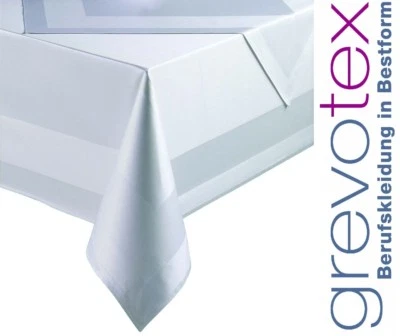 Damast Mitteldecke Tischdecke Tischtuch Tischläufer mit Atlaskante weiß