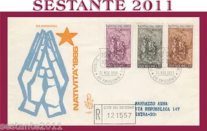 VATICANO FDC VENETIA 94 V 1966 NATALE CHRISTMAS NOEL NAVIDAD (294) - Imagen 1 de 1